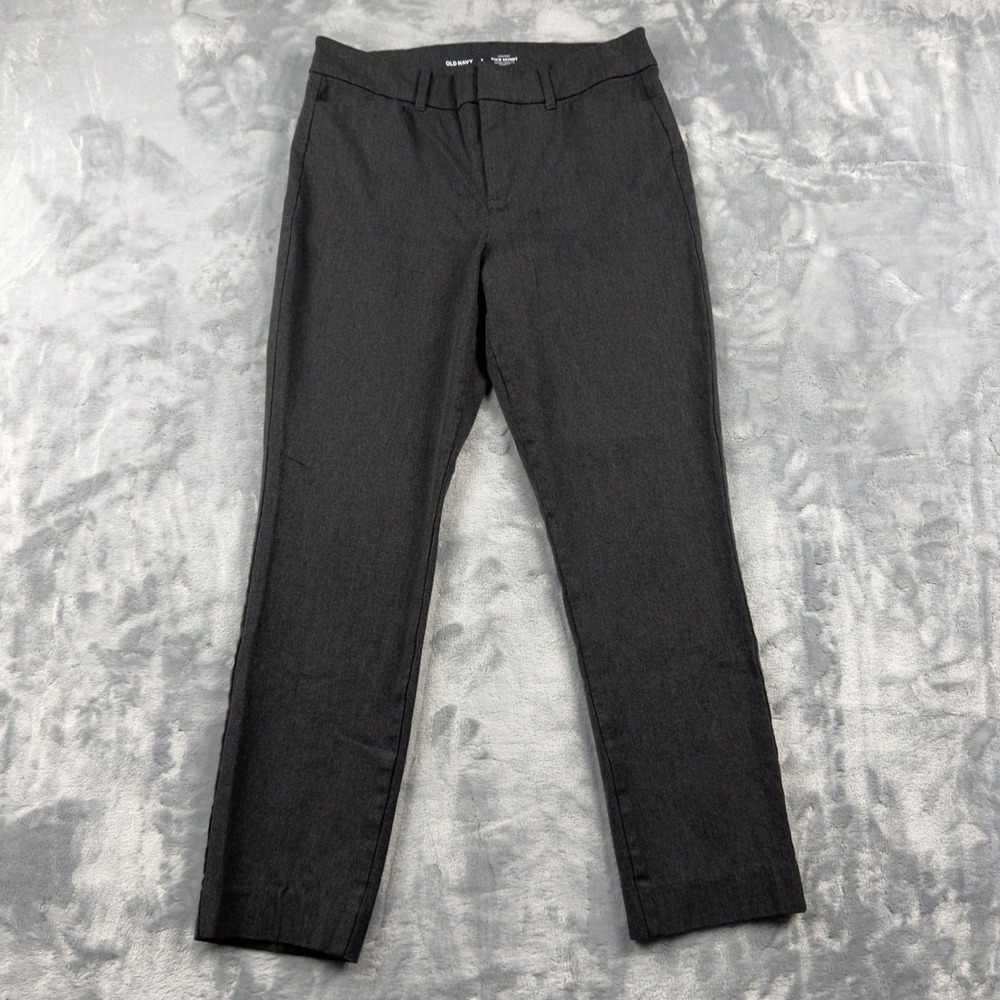 Old Navy High-Rise Pixie Skinny Pants Womens 8 Gray Secret-Smooth Pockets